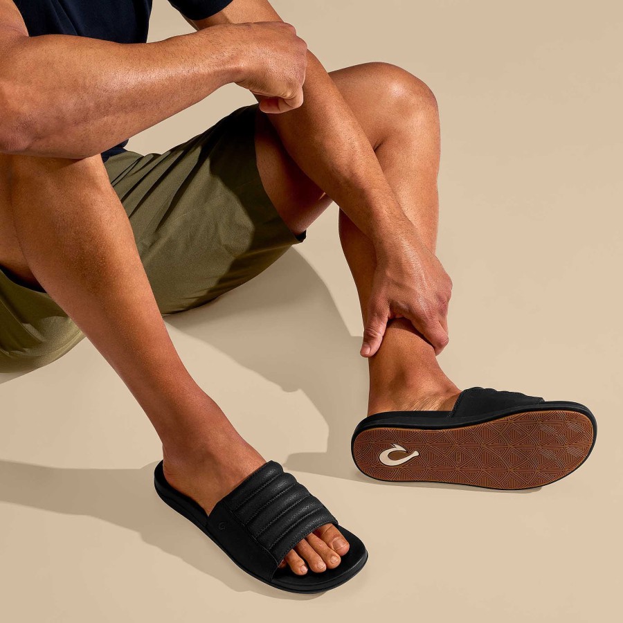 Men OluKai | Maha 'Olu Men'S Comfortable Slide Sandals