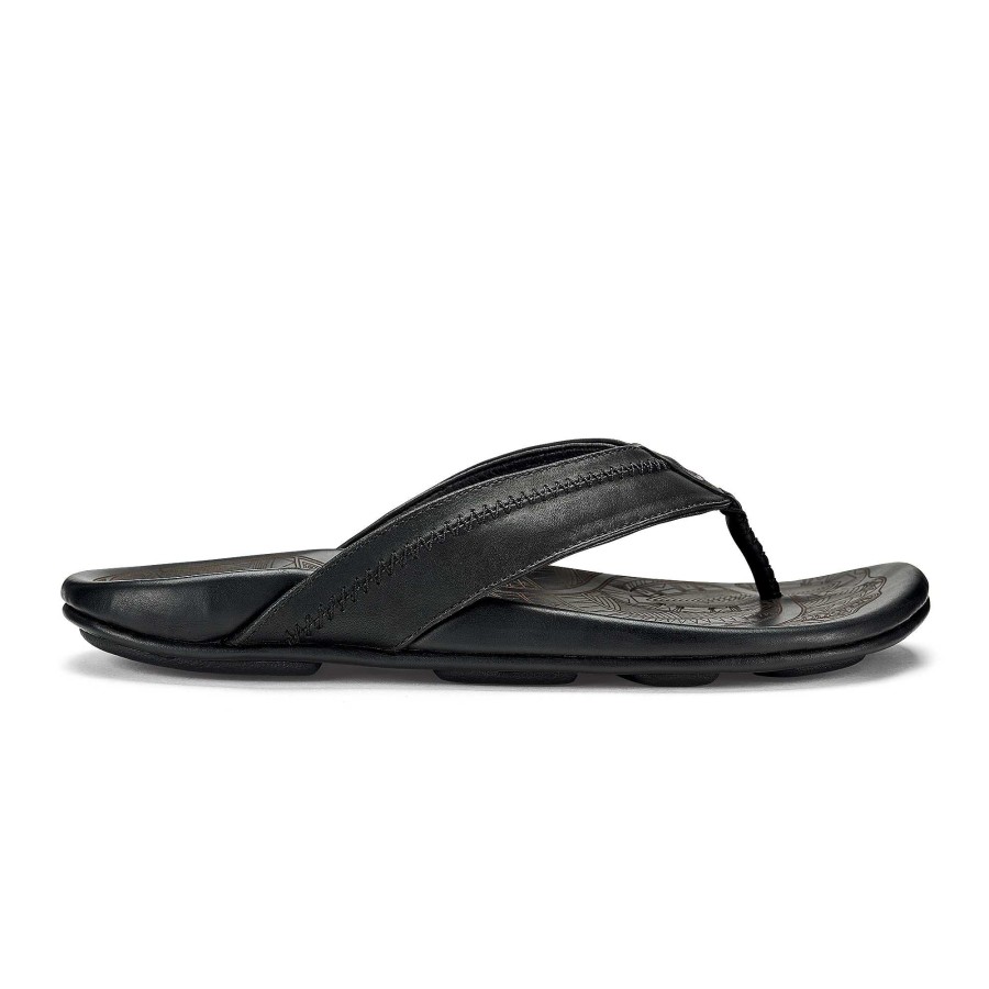 Men OluKai | Hiapo Men'S Leather Beach Sandals