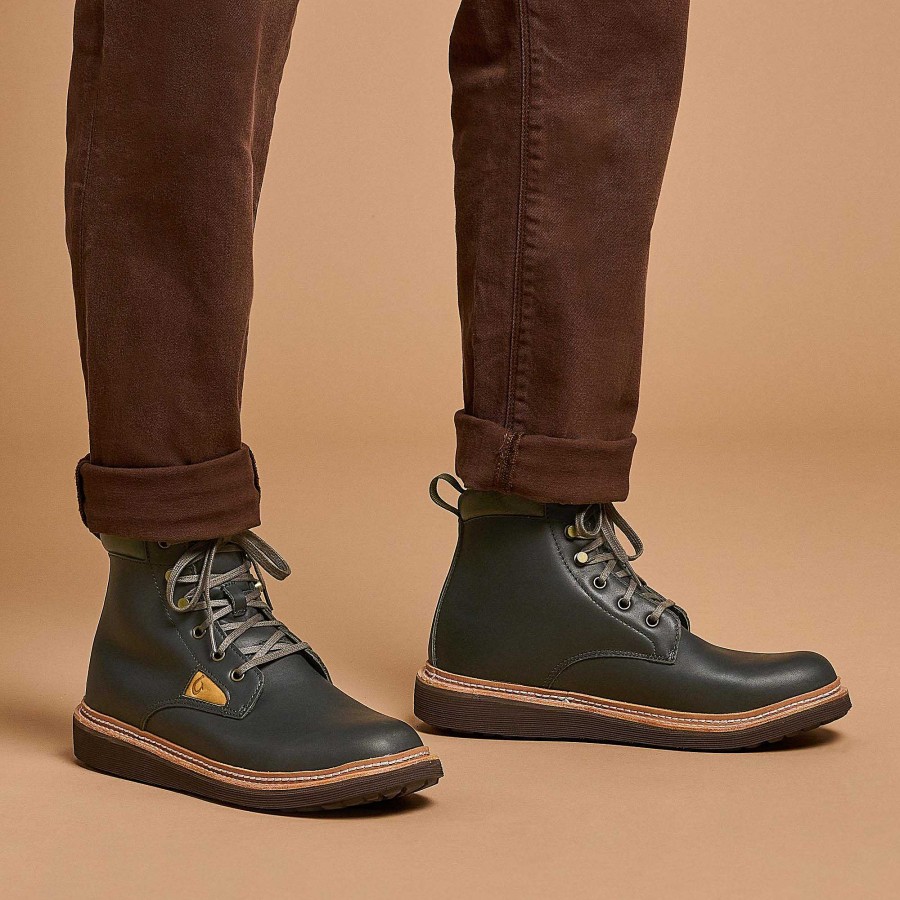 Men OluKai | Kilakila Men'S Waterproof Leather Boots