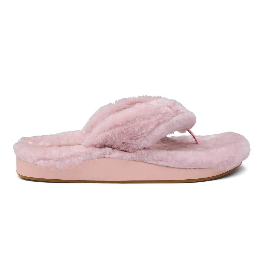 Women OluKai | Kipe'A Heu Women'S Fuzzy Slipper Sandals