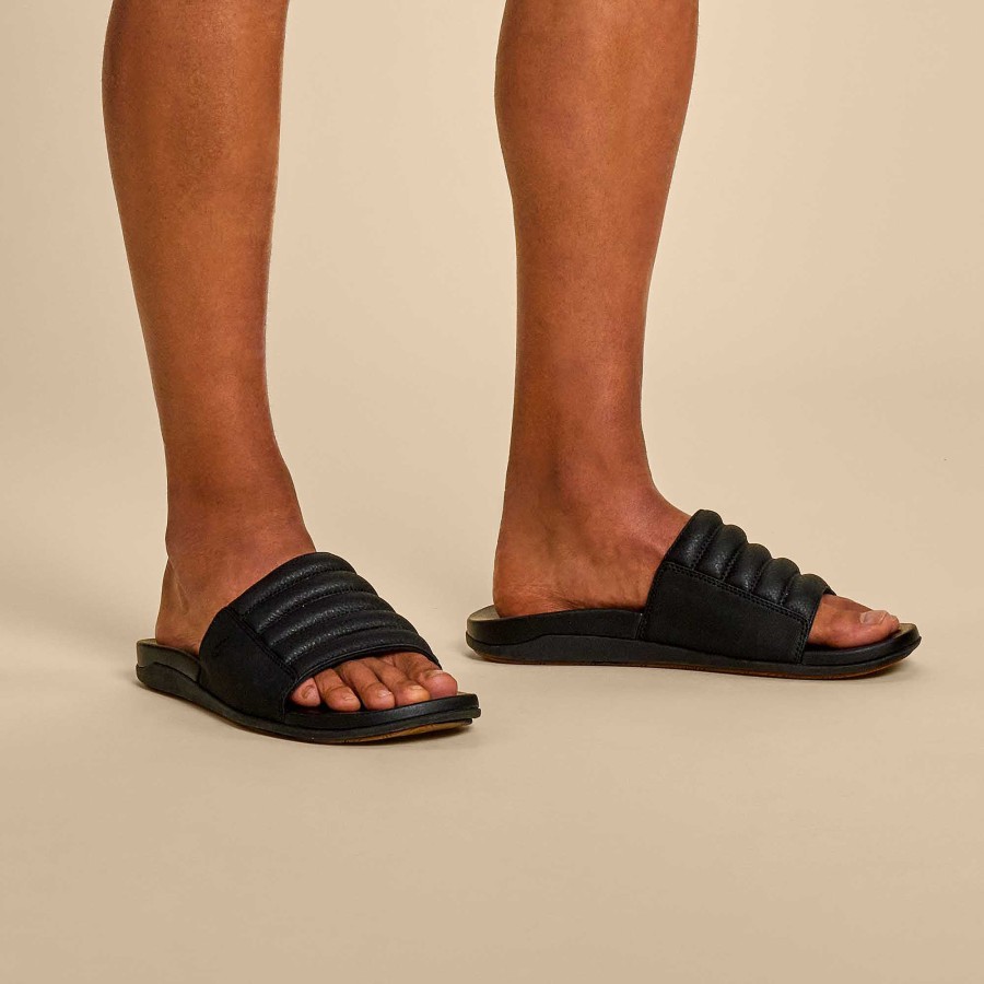 Men OluKai | Maha 'Olu Men'S Comfortable Slide Sandals