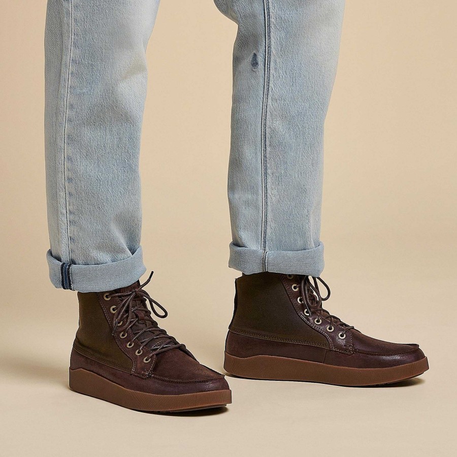 Men OluKai | Molina Men'S Durable Leather Boots