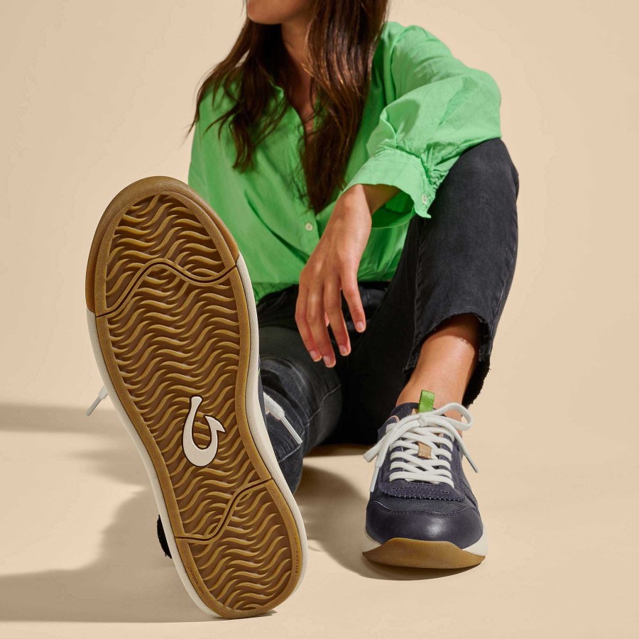 Women OluKai | Kaulele Women'S Leather Sneakers