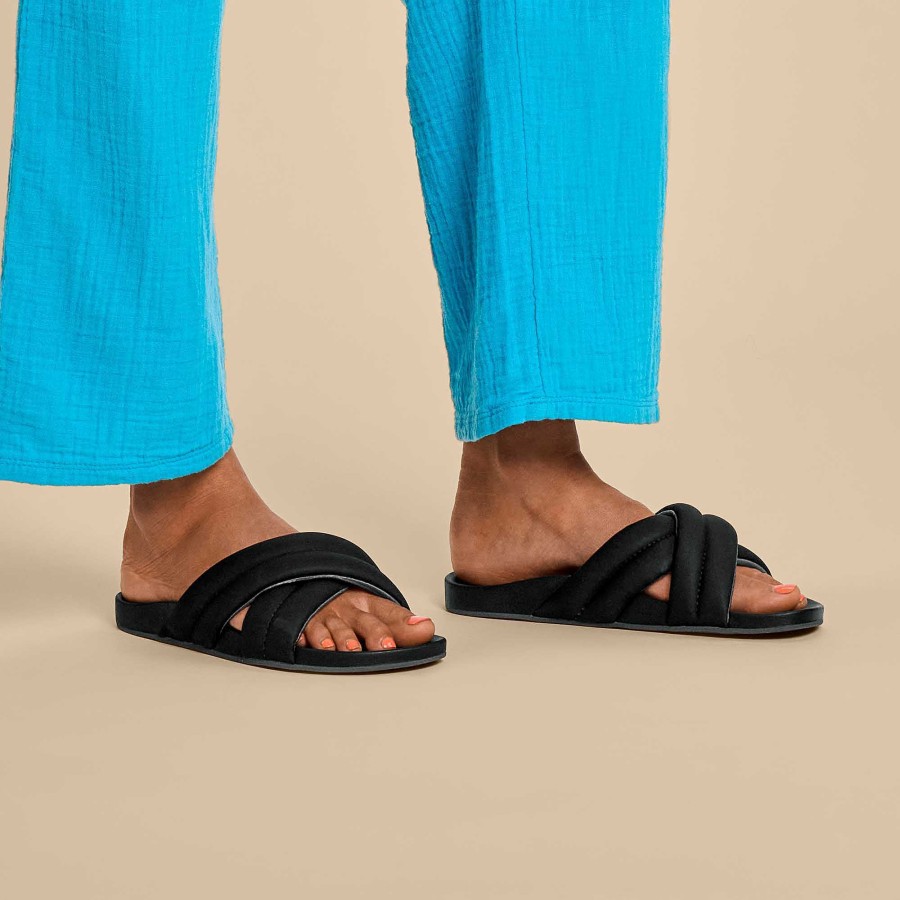 Women OluKai | Hila Women'S Puffy Slide Sandals