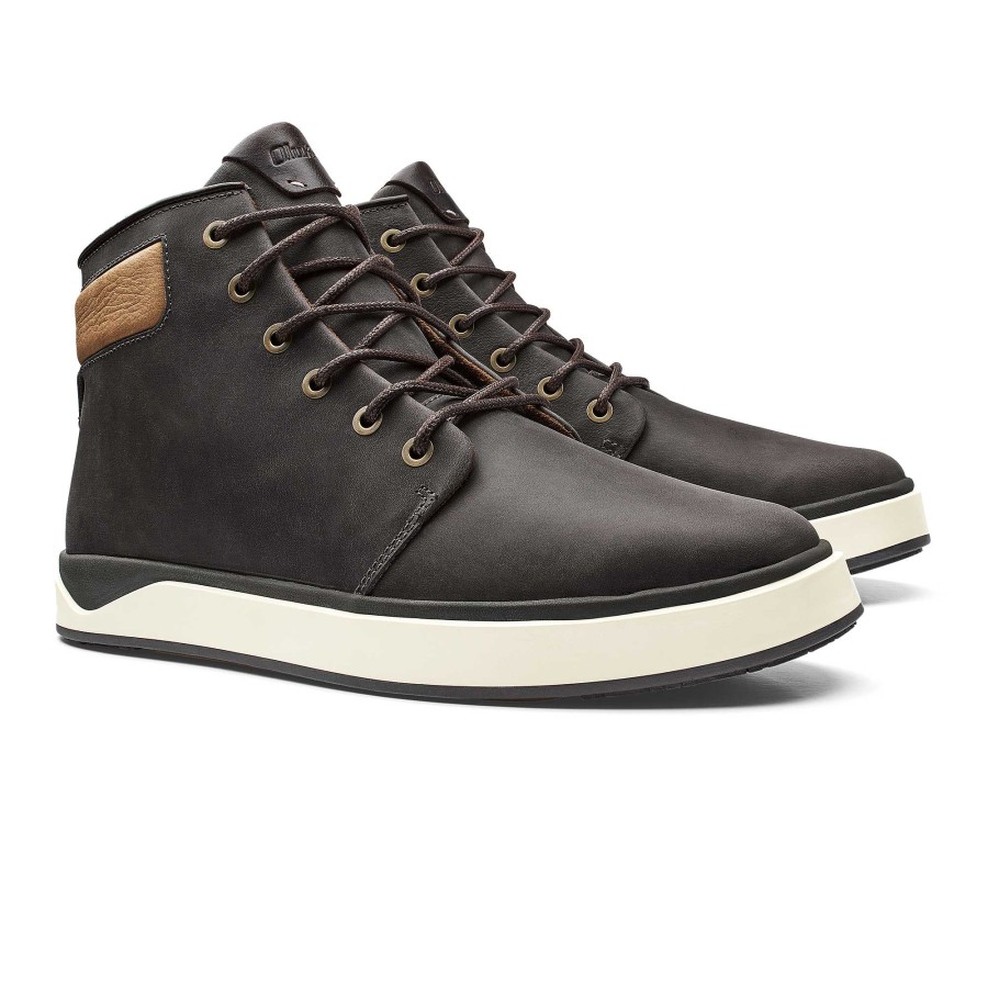 Men OluKai | Kekaha Men'S Waterproof Leather Boots