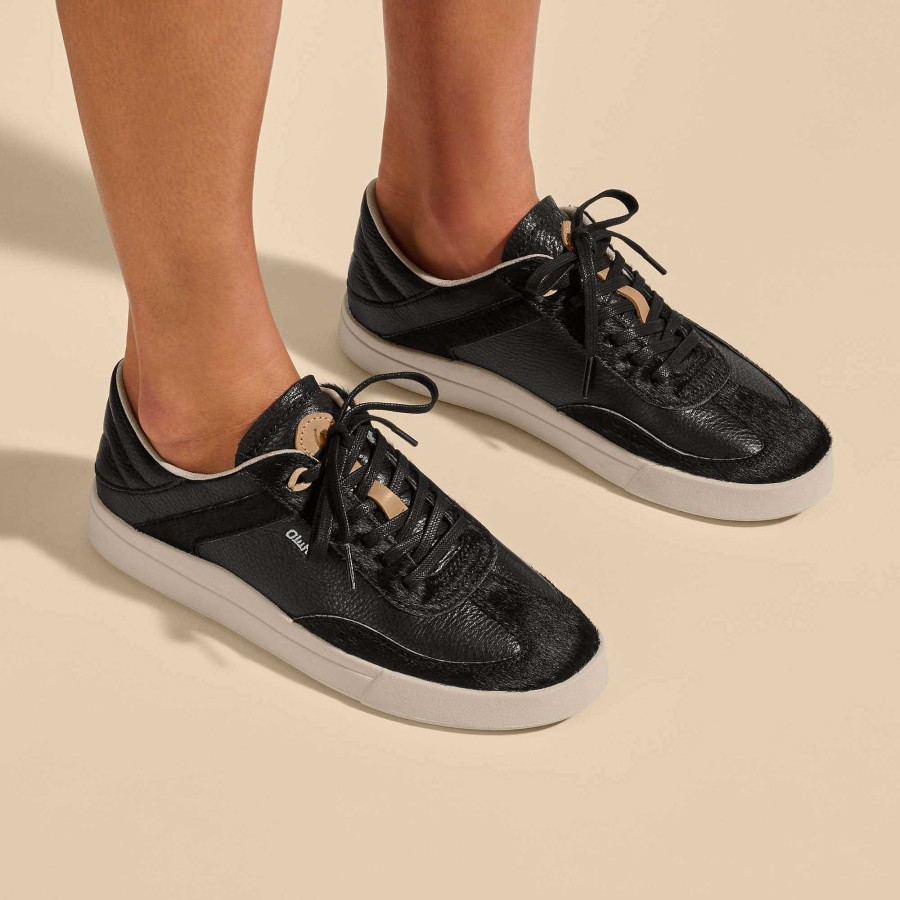 Women OluKai | Ha'Upu 'Oho Women'S Elevated Leather Sneakers