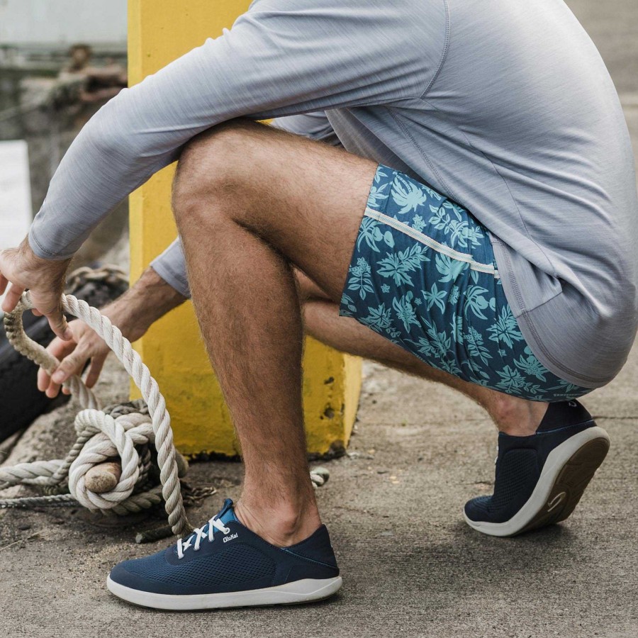 Men OluKai | Moku Pae Men'S Breathable Boat Shoes