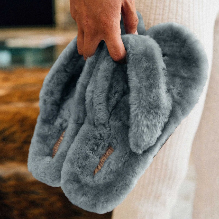 Women OluKai | Kipe'A Heu Women'S Fuzzy Slipper Sandals