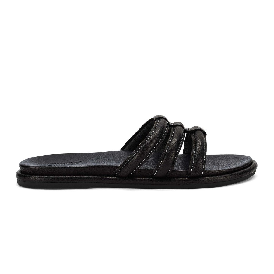 Women OluKai | Tiare Slide Women'S Leather Slide Sandals