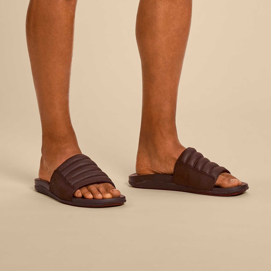 Men OluKai | Maha 'Olu Men'S Comfortable Slide Sandals