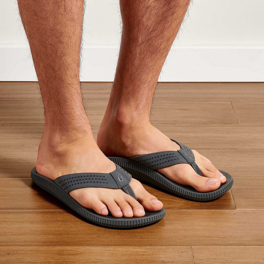 Men OluKai | Ulele Men'S Water-Ready Beach Sandals