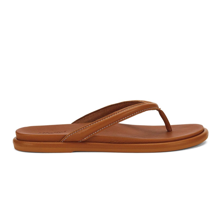 Women OluKai | Tiare Women'S Leather Beach Sandals