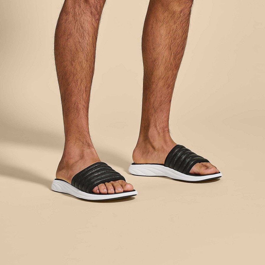 Men OluKai | Komo Slide Men'S Beach Slide Sandals