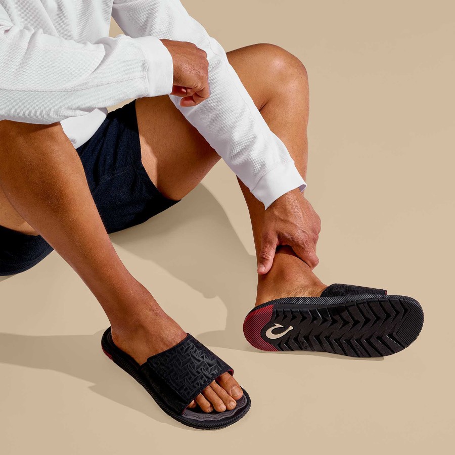 Men OluKai | Awiki 'Olu Men'S Quick-Drying Slide Sandals