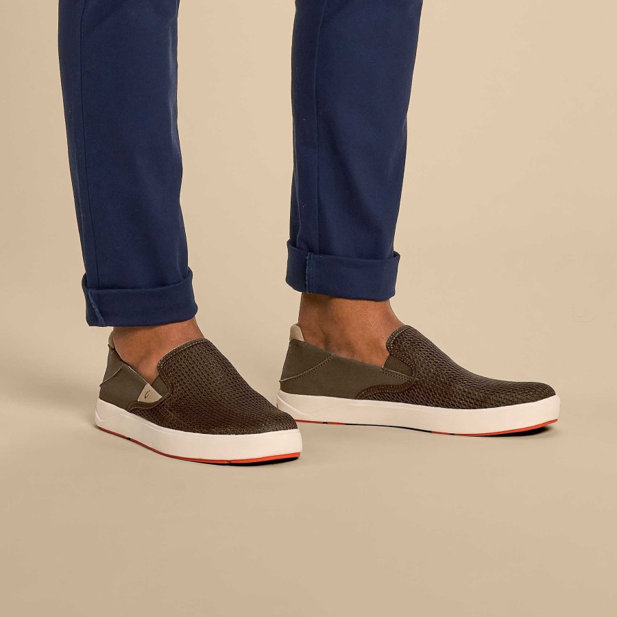 Men OluKai | Lae'Ahi Men'S Breathable Slip-On Shoes