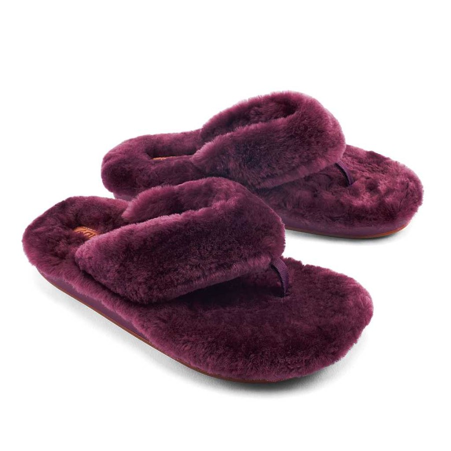 Women OluKai | Kipe'A Heu Women'S Fuzzy Slipper Sandals