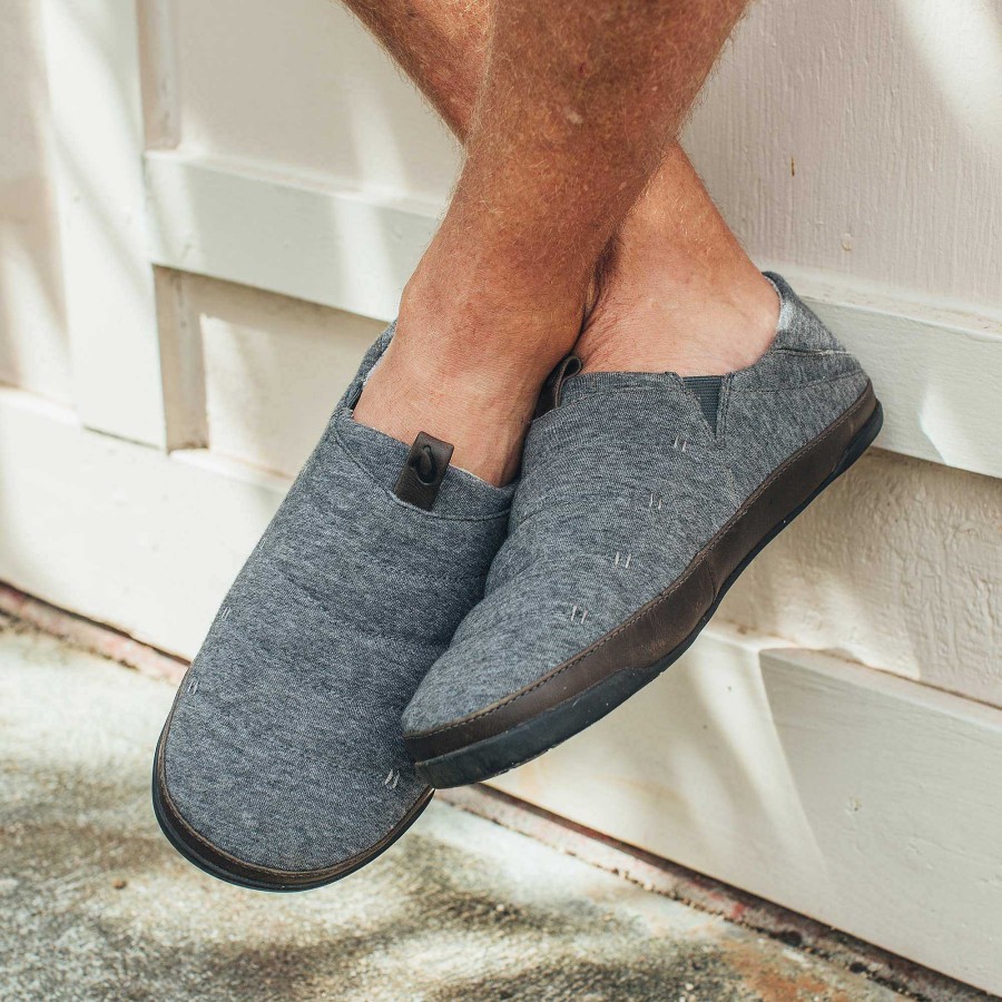 Men OluKai | Mahana Men'S Heathered Cotton Slippers