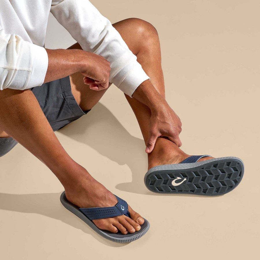 Men OluKai | Ulele Men'S Water-Ready Beach Sandals