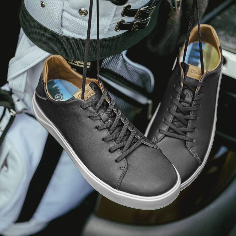 Men OluKai | Wai'Alae Men'S Leather Golf Shoes