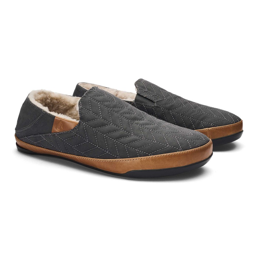 Men OluKai | Hanohano Men'S Waxed Canvas Slippers