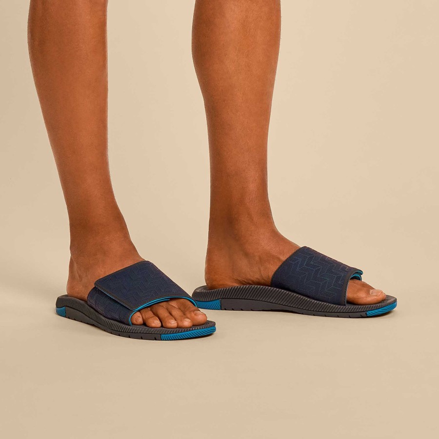 Men OluKai | Awiki 'Olu Men'S Quick-Drying Slide Sandals